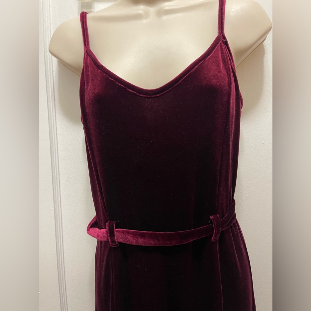 Velvet Jumpsuit | Medium | Deep Red | EUC